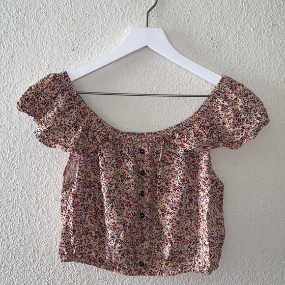 XHILARATION Floral Crop Top Mini Skirt 2pc Set Medium - Picture 3 of 16